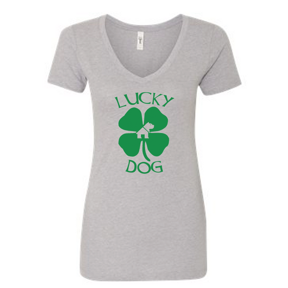 Homedog Lucky Dog Women's V-Neck T-Shirt