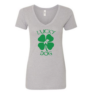 Homedog Lucky Dog Women's V-Neck T-Shirt
